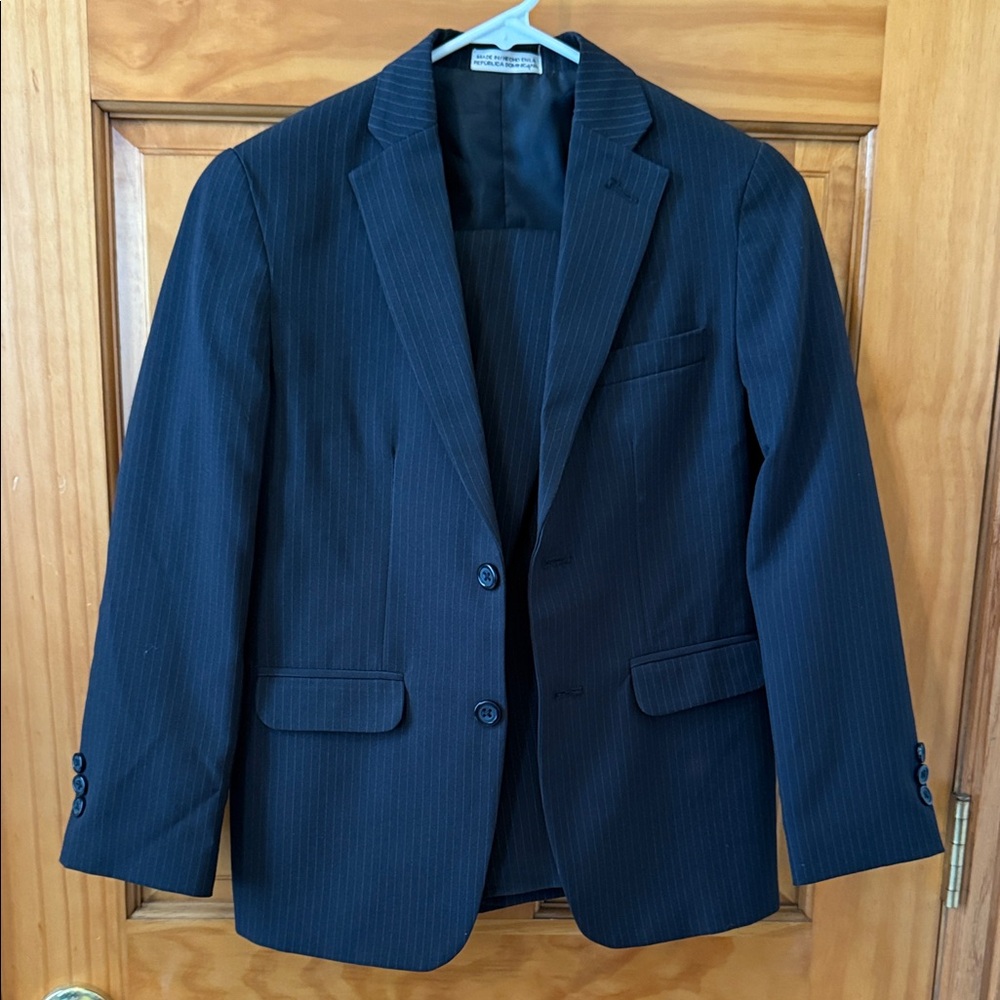 Geoffrey Beene Black Striped Suit